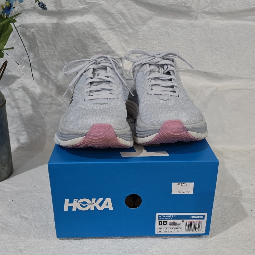 Hoka Women's Gray and Pink Sneakers W Gaviota 5